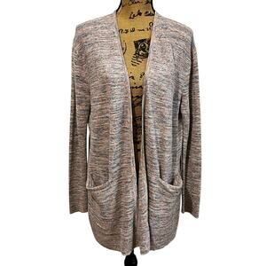 Madewell Open Front Cotton Blend Heathered Knit Cardigan Sweater Women’s S